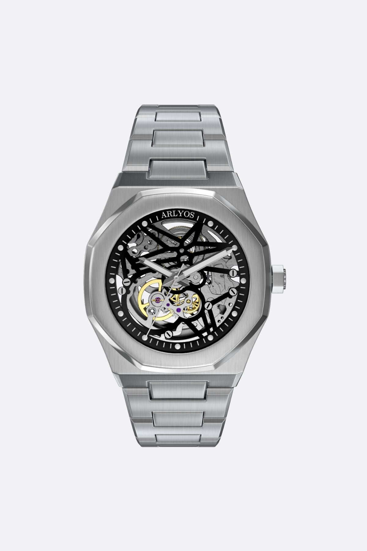 ARLYOS apertura skeleton watch front view