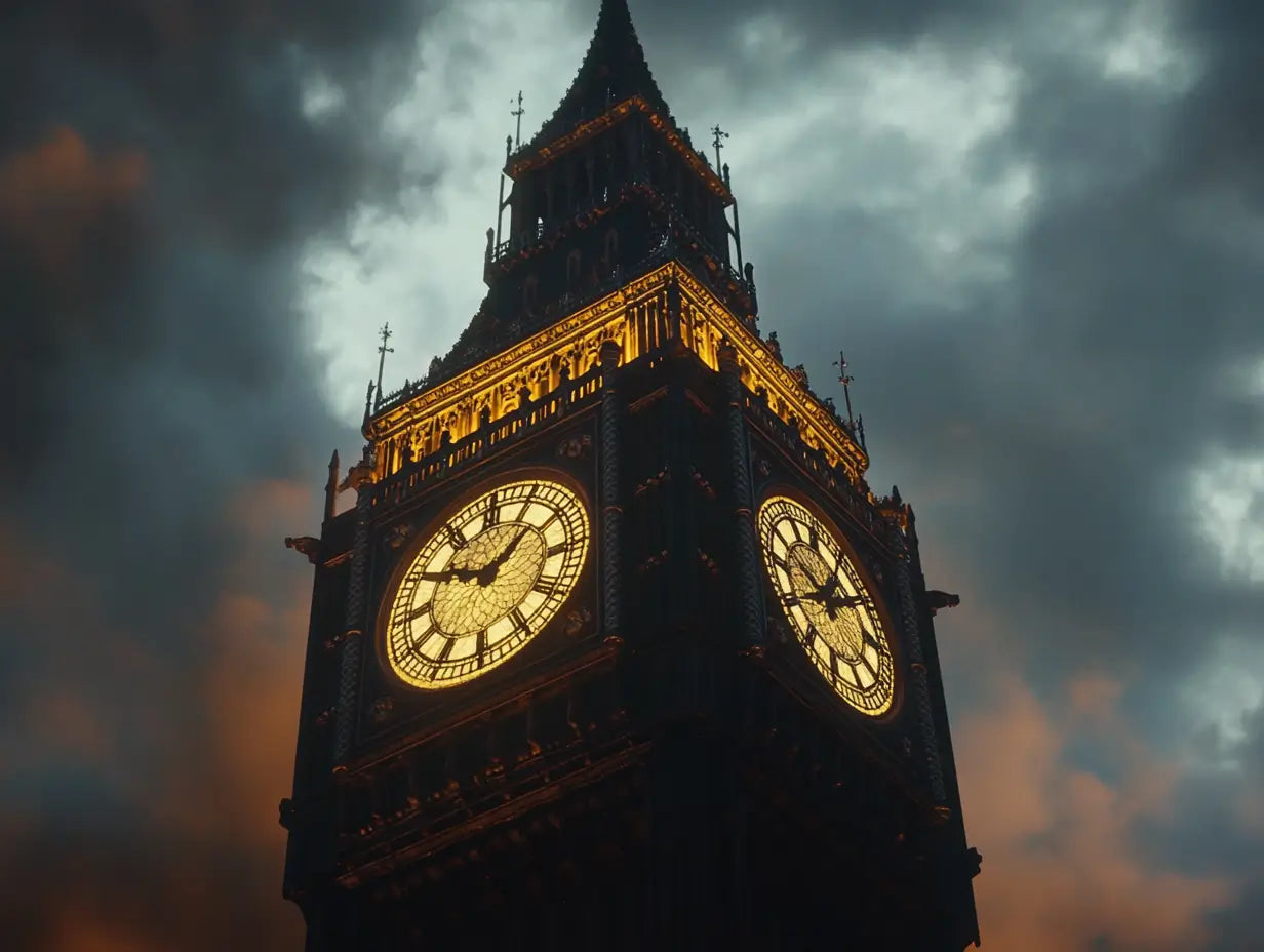 Big Ben dramatic sky